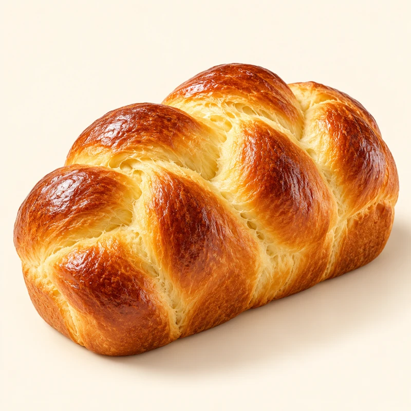 Brioche tressée dorée au beurre